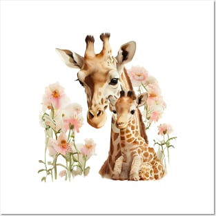 Cute giraffe Posters and Art